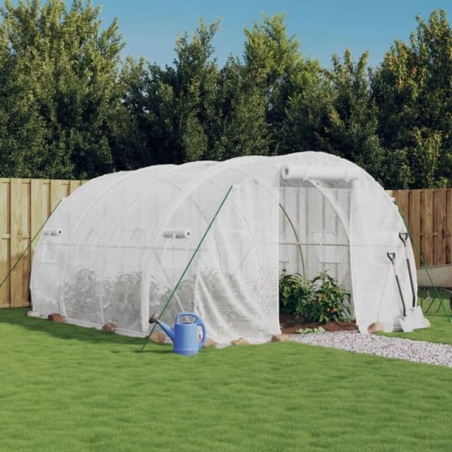 vidaXL Greenhouse with Steel Frame White 12 m 4x3x2 m, White 3188050