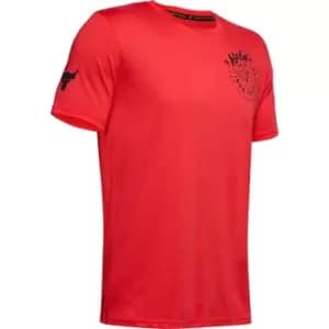 Under Armour Rock Iron Paradise T Shirt Mens - Red