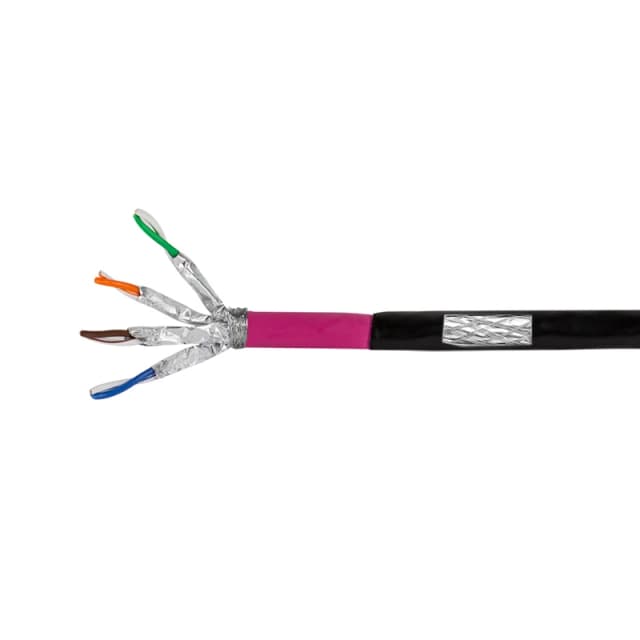 LogiLink CPV0082 networking cable Black. Pink 100 m Cat7
