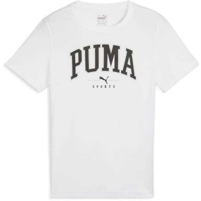 Puma Squad Big Graphic Tee B T-Shirt Unisex Kids - White White 7 - 8 Years