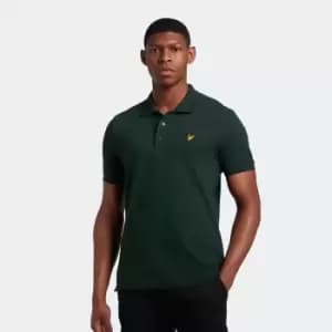 Mens Plain Polo Shirt - Dark Green - XS