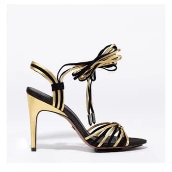 Reiss Cassidy Strap Heeled Sandals - Black Suede