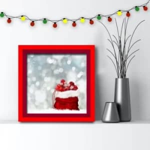 3030AHSNOEL-009 Multicolor Decorative Framed MDF Painting