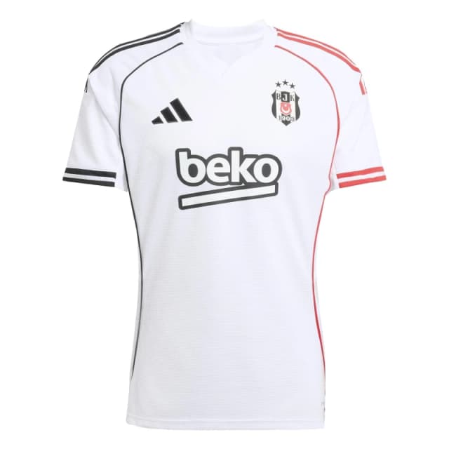 adidas Besiktas 2025 2026 Home Shirt Mens White male S