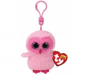 ty Twiggy Owl Beanie Boo Clip Keyring