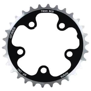 ETC Chainring Alloy CNC 110mm 5 Bolt 48 Teeth Silver/Black