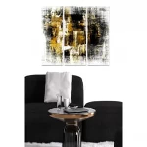 MDF77056099 Multicolor Decorative MDF Painting (3 Pieces)