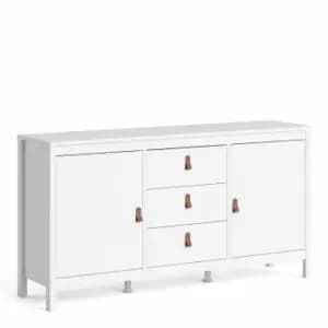 Barcelona 2 Door Sideboard with 3 Drawers, white