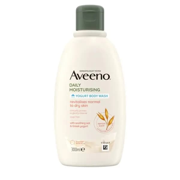 Aveeno Daily Moisturising Yogurt Body Wash Apricot & Honey 300ml