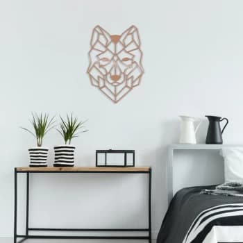 Wolf2 - Copper Copper Decorative Metal Wall Accessory