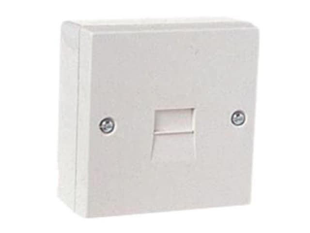 Dencon 7201 Telephone Socket 1 Way White Dcn7201