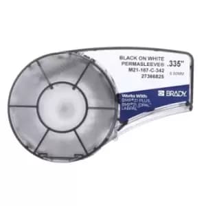 Brady Heat Shrink Cable Sleeve Cable Marker Label, For Use With BMP21, BMP21-PLUS, IDPAL