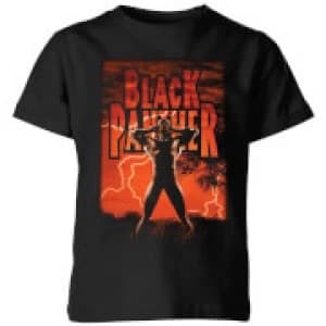 Marvel Universe Wakanda Lightning Kids T-Shirt - Black - 11-12 Years