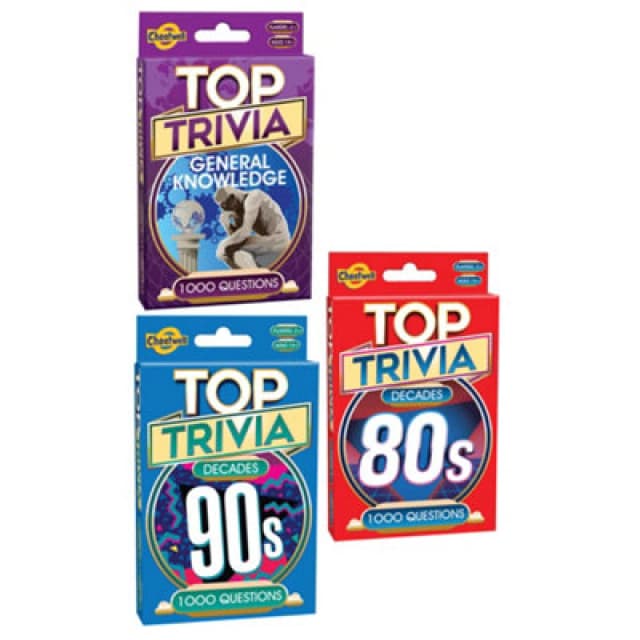 Cheatwell Games Top Trivia Bundle: Test Your Knowledge of General Knowledge, the 80s, and the 90s! Multi unisex