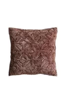 Gallery Velvet Washed Cushion - Brick