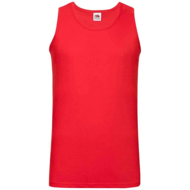 Fruit Of The Loom Fruit of the Loom Men Athletic Vest Top in Red Size: 3X-Large Red XXXL Male 5063425912551