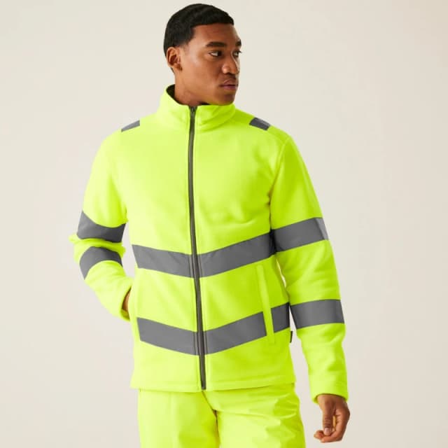 Regatta Regatta Hi-Vis Pro Contract Thor Fleece in Yellow Size: Small Yellow S Male 5063019700113