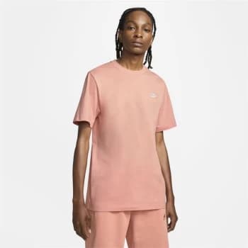 Nike Sportswear Club Mens T-Shirt - Pink/White