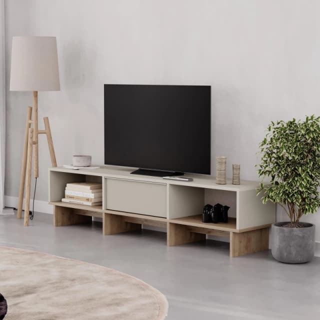 Decortie Yuki' Modern TV Stand with Storage 170cm for 70" TVs Size: 1 Pack Multicolor Unisex 1 Pack