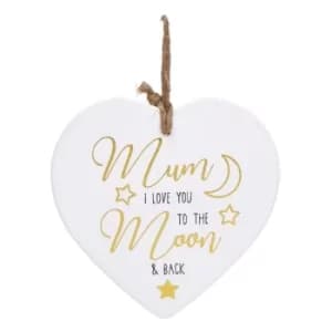 Golden Sentiments Heart Mum
