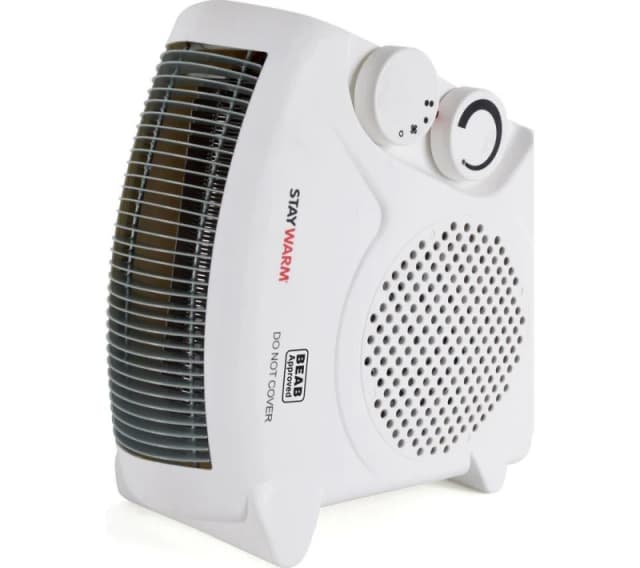 LLOYTRON StayWarm F2003WH Portable Hot & Cool Fan Heater - White 5052337001552