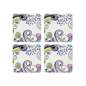 Denby Monsoon Cosmic Cream 4 X Coasters