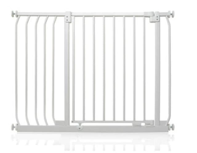 Safetots Elite Pressure Safety Gate, 98Cm - 107Cm, Matt White, Pressure Fit Stair Gate