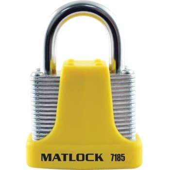Strong Yellow Steel Keyed Alike Padlock - 40MM - Matlock