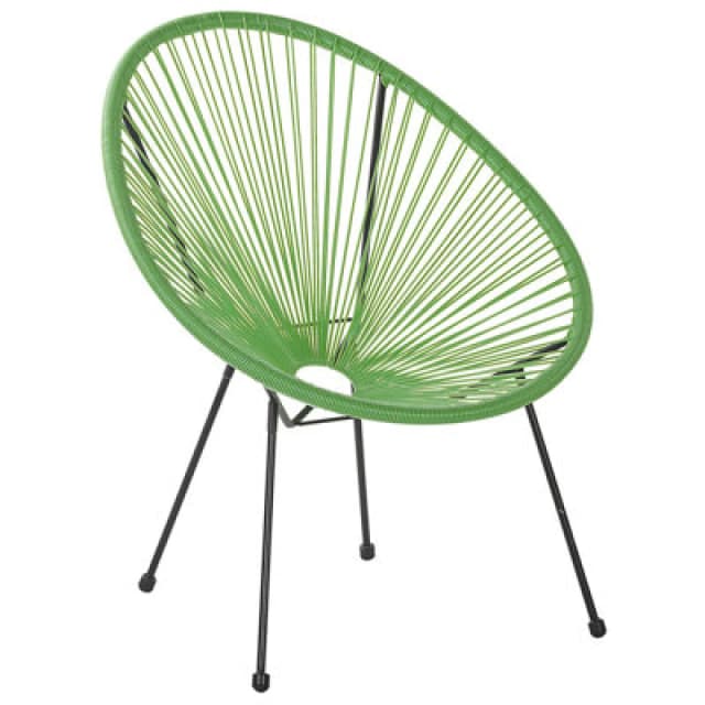 Beliani Garden Chair Acapulco Ii Pe Rattan Green