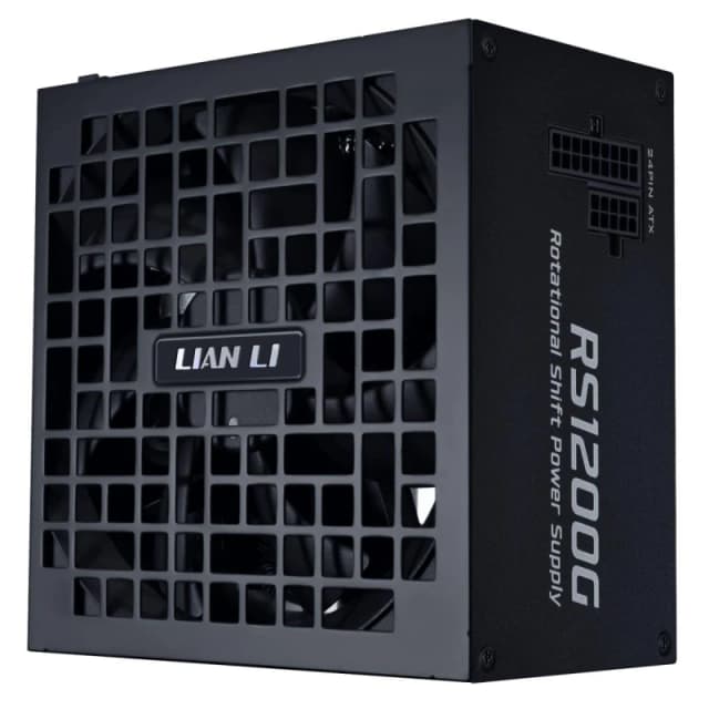Lian Li RS 1200W 80+ Cybenetics Gold Rated Fully Modular PSU w/ Rotatable AC Inlet & RS Hub - Black - RS1200G.BH00