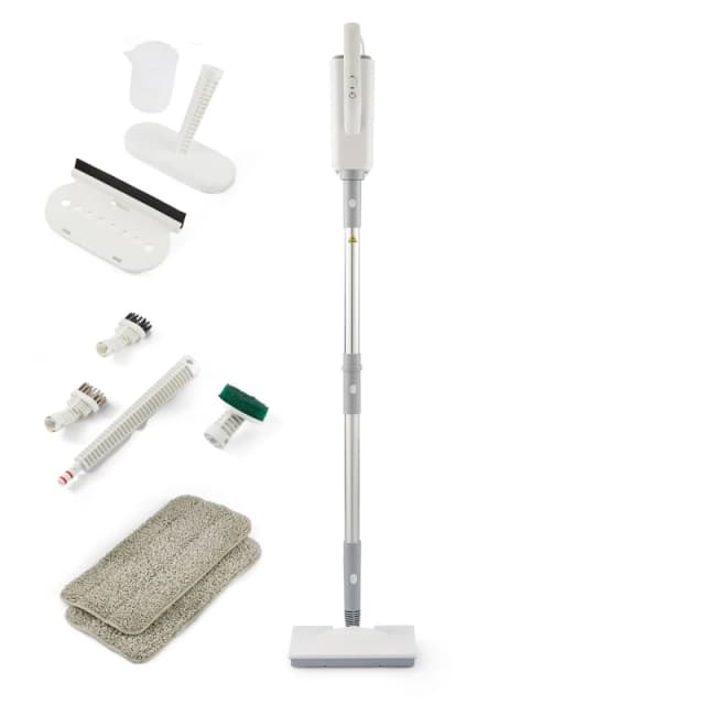 Geepas 1500W Handheld Hot Upright Steam Mop Cleaner and Hand Steamer Floor Cleaner White unisex