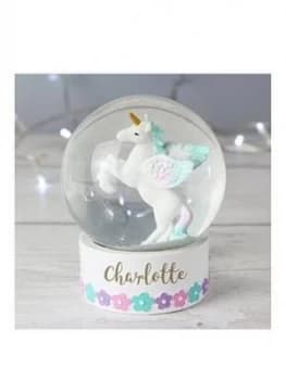 Personalised Unicorn Snow Globe