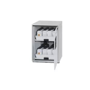 asecos Hazardous goods base cupboard for acids and alkaline solutions, 1-door, HxWxD 800 x 590 x 570 mm, 2 drawers
