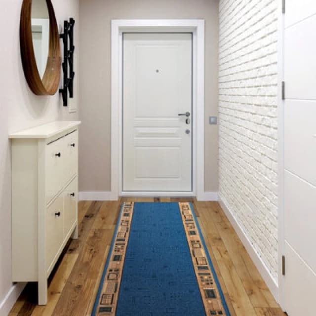 RugsX Runner Anti Slip Jena Blue 100Cm 100X100 Cm