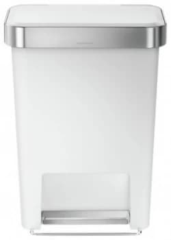 simplehuman 45L Liner Pocket Pedal Bin White