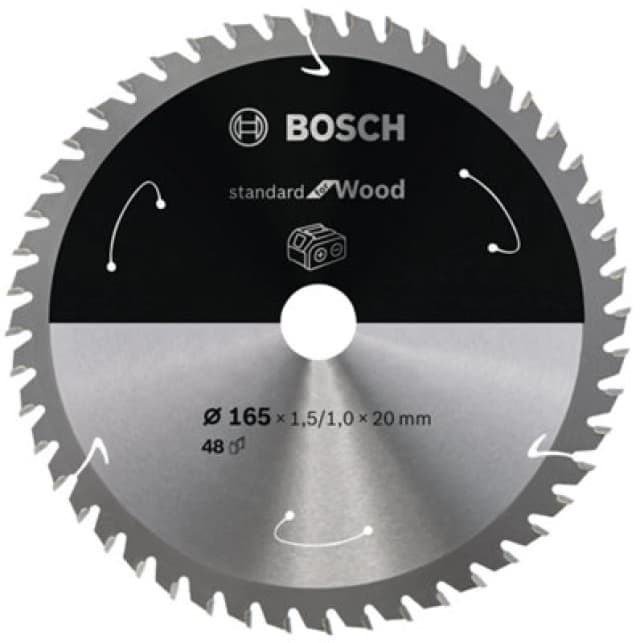 Amica Bosch PRO Wood cordless Circular Saw Blade 165 x 1.5 x 20 mm T48 2608837687 2608837687