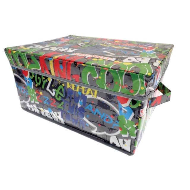 Country Club Country Club Pack of 2 Graffiti Design Storage Chests Multi One Size Unisex 5054781201731