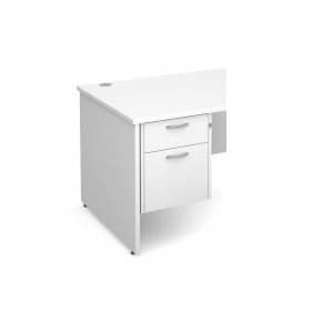 Maestro 25 2 Drawer Fixed Pedestal - White