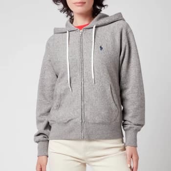 Polo Ralph Lauren Womens Zip Up Hooded Top - Dark Vintage Heather - M