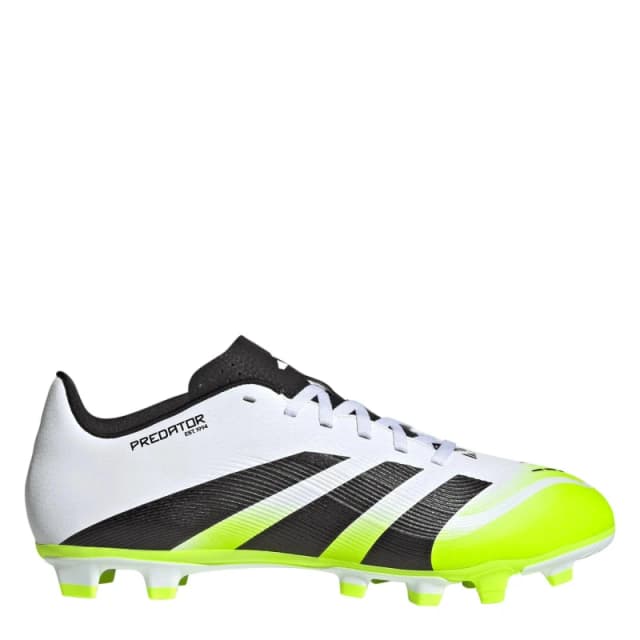 adidas Predator Club Firm Ground Football Boots White/Blk/Lemon male 8 (42)