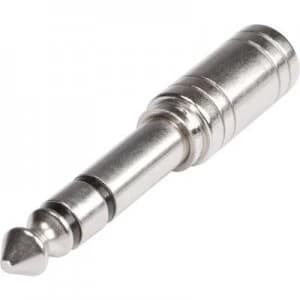 Hicon HI JS6JS3 MF Jack Audiophono Adapter 1x Jack plug 6.35mm 1x Jack socket 3.5mm Silver