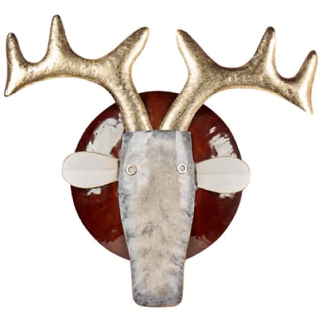 Beliani Wall Decor Bull Fluorine Metal 54cm Multicolour