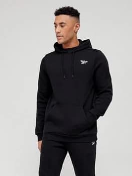 Reebok Logo Hoodie - Black Size M Men