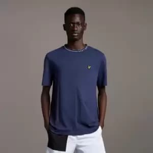 Branded Ringer T-Shirt - Navy - S