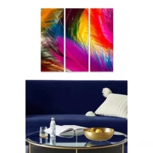 MDF7436501594503 Multicolor Decorative MDF Painting (3 Pieces)