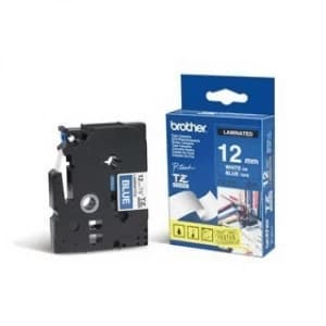 Brother TZE-535 P-touch White on Blue Laminated Tape 12mm x 8m