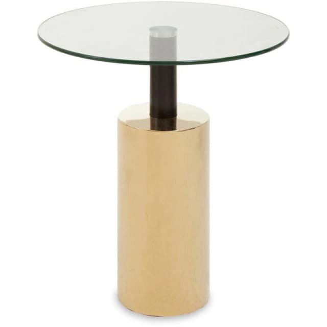 Fifty Five South Oria Clear Glass Gold Base Side Table Gold unisex One Size
