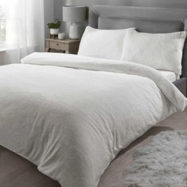 Rapport Home Teddy Fleece Polyester Duvet Set With Pillowcase