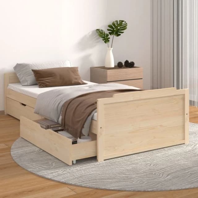 VIDAXL Bed Frame without Mattress Solid Wood Pine 90x200cm Vidaxl 8720286579176