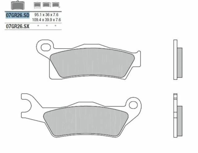 Brembo S.p.A. Off-Road Sintered Metal Brake pads - 07GR26SD